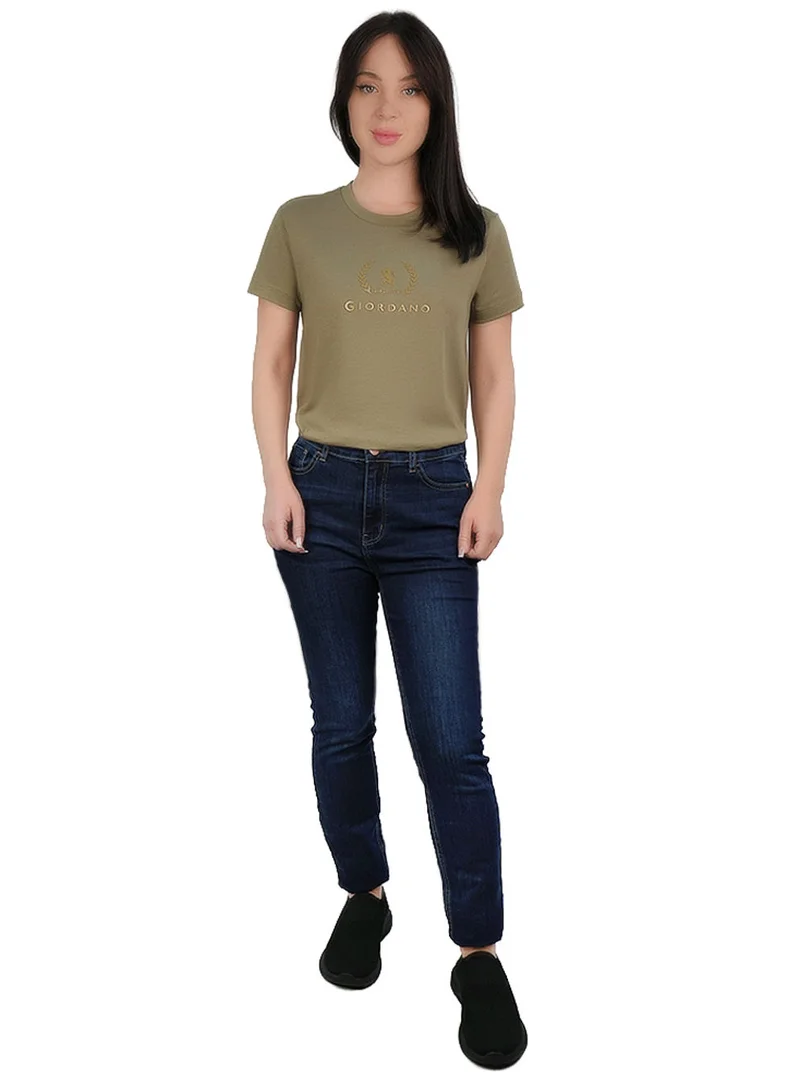 GIORDANO  Women’s High-Waist Slim Tapered Denim Jeans for Women | Best Price UAE